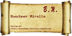 Buschner Mirella névjegykártya